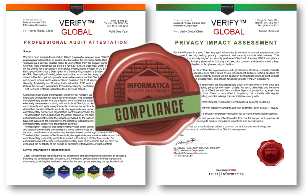 VerifyNow Statement of Trust